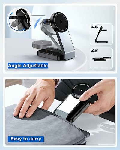 Adjustable phone stand, easy to carry.