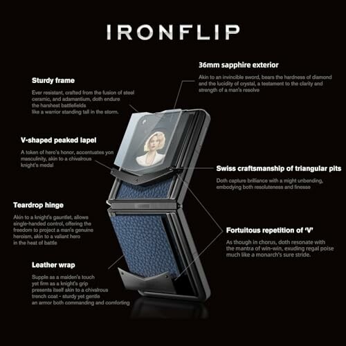 Ironflip phone features and design highlights