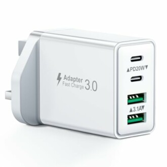 USB wall charger adapter with multiple ports